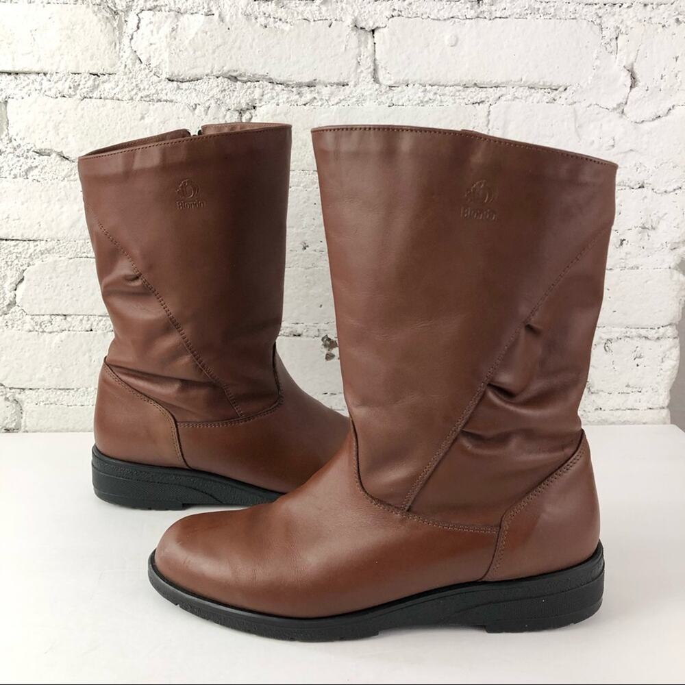 Vintage Blondo Waterproof Mid Calf Zip Shearling Lined Boots